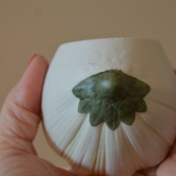 Vintage Antique Sacred Heart of Jesus bisque porcelain Holy water font Germany - Picture 6 of 9